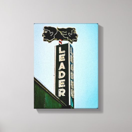 Leider Vintage Los Angeles Neon Canvas Afdruk (Voorkant)