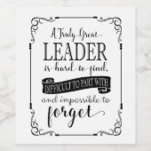 Leider Wijnfles etiket (Enkel label)