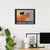 Leiders maken een nieuwe weg poster (Thuiskantoor)