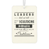 leiders motivatie citeren zwart - wit inspirerend luchtverfrisser (Achterkant)