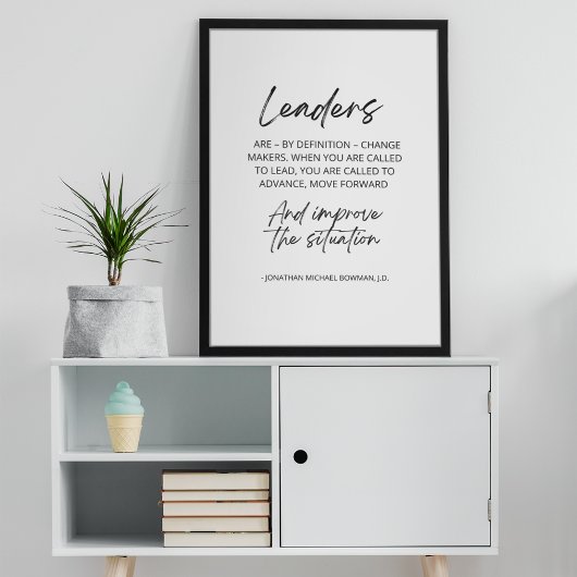 Leiders zijn per definitie veranderaars poster