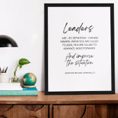 Leiders zijn per definitie veranderaars poster