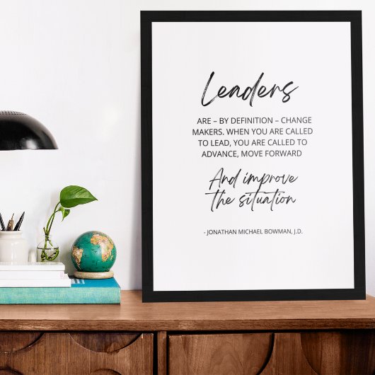 Leiders zijn per definitie veranderaars poster