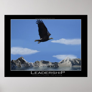 LEIDERSCHAP ~ Bald Eagle Motivatie Poster