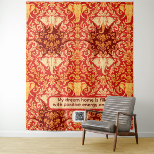 Leiderschap & Bescherming: Het Duurzame Olifantens Wandkleed
