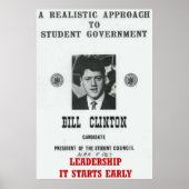 Leiderschap Bill Clinton aan de Georgetown Univers Poster (Voorkant)