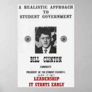Leiderschap Bill Clinton aan de Georgetown Univers Poster