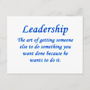 Leiderschap Briefkaart