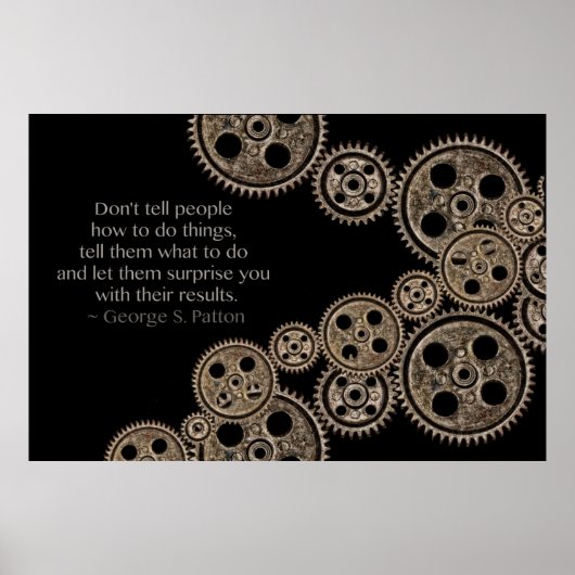 Leiderschap citaat van George S. Patton Poster (Voorkant)