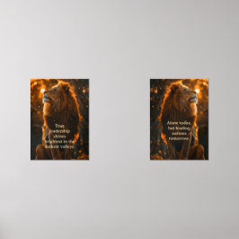 Leiderschap en moed muurkunst sets