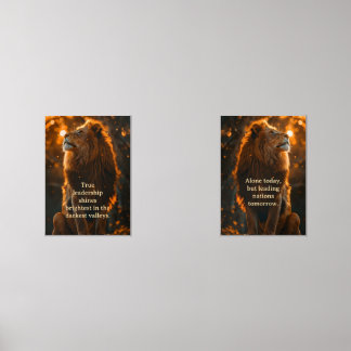 Leiderschap en moed muurkunst sets