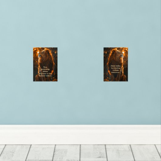 Leiderschap en moed muurkunst sets (Houten vloer)