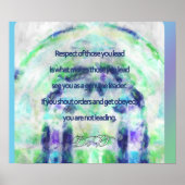 Leiderschap en respect poster (Voorkant)
