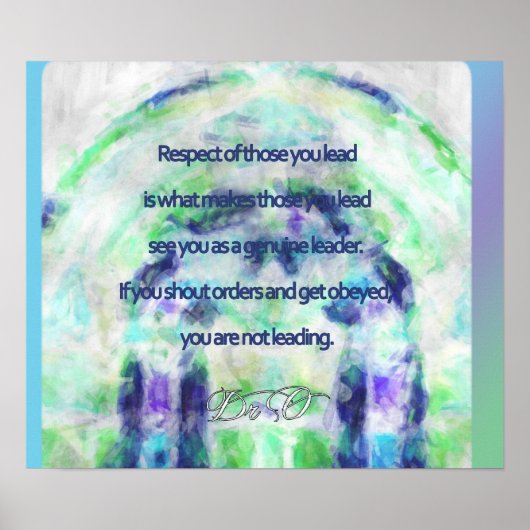 Leiderschap en respect poster (Voorkant)