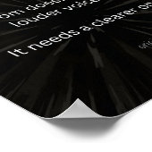Leiderschap is duidelijkheid, niet volume poster (Hoek)