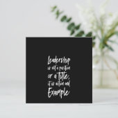 leiderschap is een voorbeeld kaart (Staand voorkant)