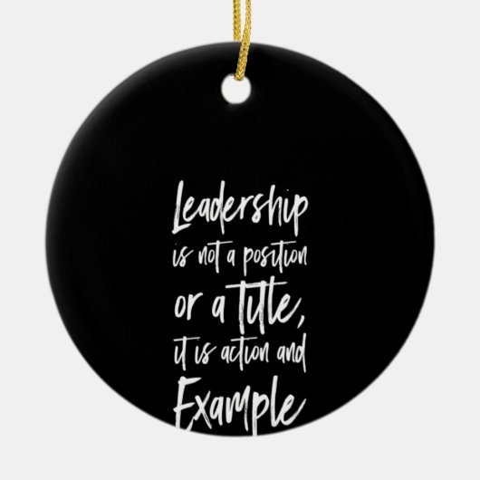leiderschap is een voorbeeld keramisch ornament (Voorkant)