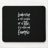 leiderschap is een voorbeeld muismat (Voorkant)