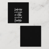 leiderschap is een voorbeeld notitiekaartje (Voorkant / Achterkant)