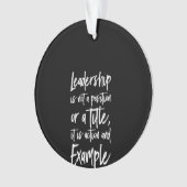 leiderschap is een voorbeeld ornament (voorkant)