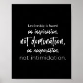 leiderschap is gebaseerd op inspiratie en niet op  poster (Voorkant)