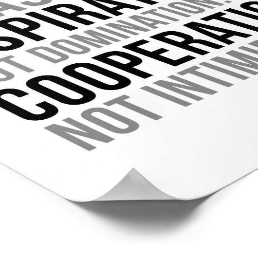 Leiderschap is gebaseerd op inspiratie poster (Hoek)