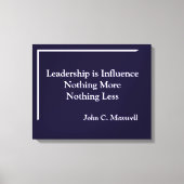 Leiderschap is invloed op minimalistisch canvas (Voorkant)