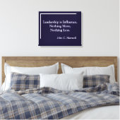 Leiderschap is invloed op minimalistisch canvas afdruk (Insitu (Slaapkamer))
