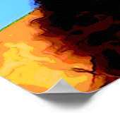 Leiderschap Koning Leeuw Kleurrijke Portretkunstwe Poster (Hoek)