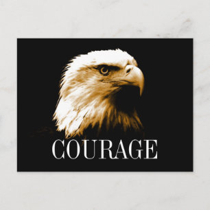 Leiderschap Moed Onbevreesde Kale Eagle Briefkaart