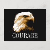 Leiderschap Moed Onbevreesde Kale Eagle Briefkaart (Voorkant)