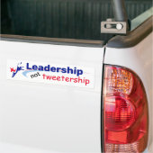 Leiderschap niet tweetership bumpersticker (Op Truck)