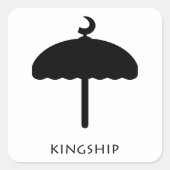 Leiderschap ( Ohene Kyinie ) Adinkra Symbol Sticke Vierkante Sticker (Voorkant)