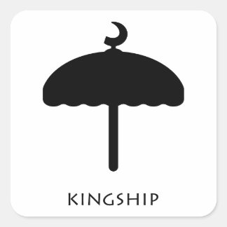 Leiderschap ( Ohene Kyinie ) Adinkra Symbol Sticke Vierkante Sticker