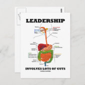 Leiderschap omvat veel darmen (spijsverteringskana briefkaart (Voorkant / Achterkant)
