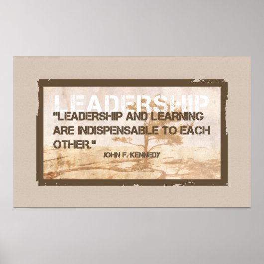 Leiderschap Poster - Kennedy Quote (Voorkant)