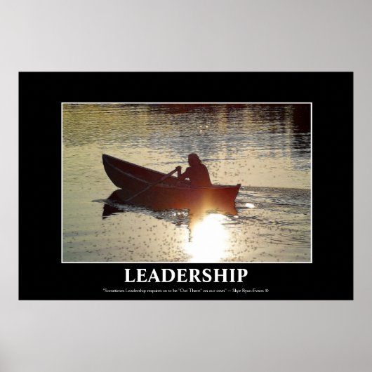 LEIDERSCHAP Rowing Motivatie Art Poster (Voorkant)