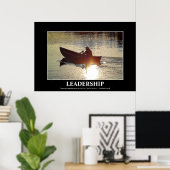 LEIDERSCHAP Rowing Motivatie Art Poster (Thuiskantoor)