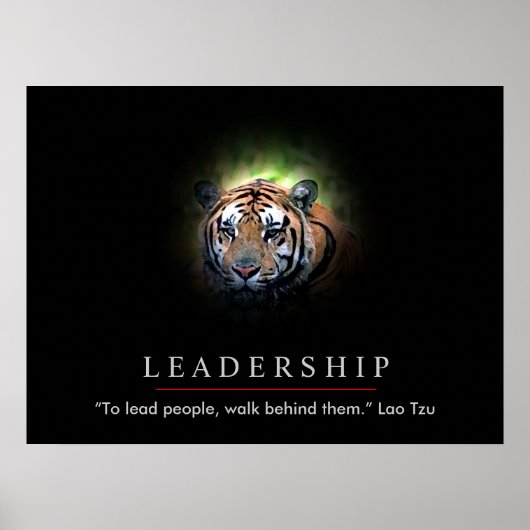 Leiderschap Tiger Eyes Poster Print (Voorkant)