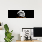 Leiderschap van Black & White Eagle Poster (Thuiskantoor)