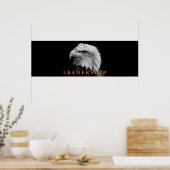 Leiderschap van Black & White Eagle Poster (Keuken)