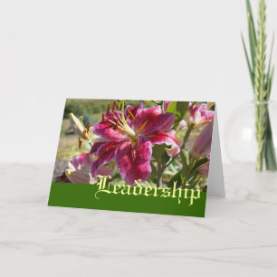 Leiderschap Wenskaarten aangepast Lily Bloem Baas Feestdagen Kaart