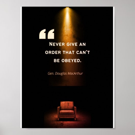 Leiderschaps-Posters - Douglas MacArthur Poster (Voorkant)