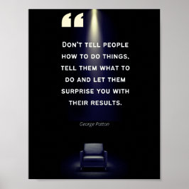 Leiderschaps-Posters - George Patton Quote Poster