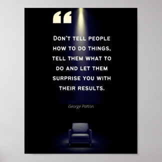 Leiderschaps-Posters - George Patton Quote Poster