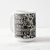 Leiderschapskennis met een beetje Sass Design Koffiemok (Voorkant links)