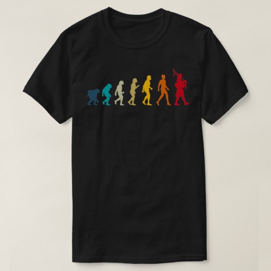 Leiding evolutie grappige bagpiper bagpipe dop t-shirt (Design voorkant)