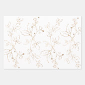 Leidingen Foliage Botanische Gold-Waterverf Inpakpapier Vel (Voorkant 2)