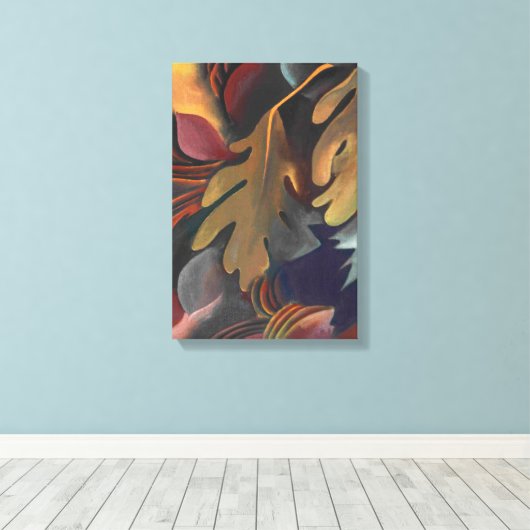 Leidingen onder water | Georgia O'Keeffe | Canvas Afdruk (Insitu (Houten vloer))