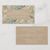 Leidingen op kraft Natural Handmade Soap and Candl Visitekaartje (Voorkant / Achterkant)